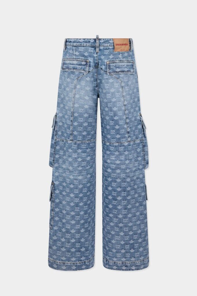 D2 Jeans cargo Monogram lavaggio chiaro D2 Jeans cargo Monogram lavaggio chiaro