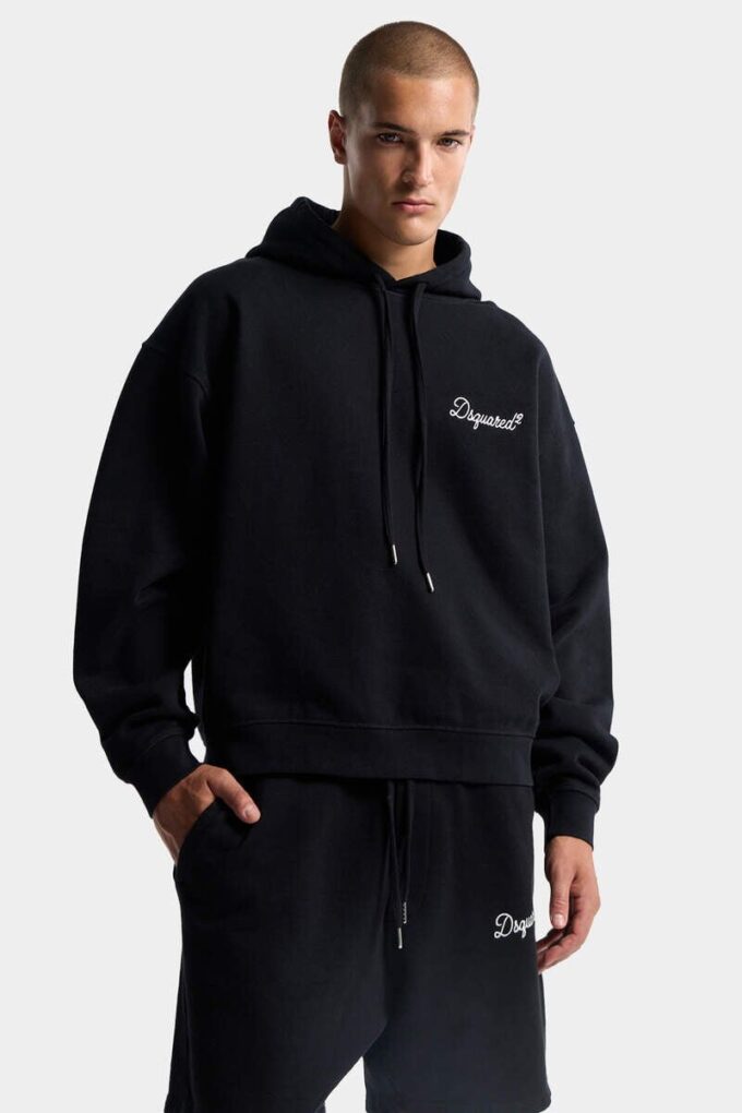Felpa con cappuccio D2 Signature Relax Fit Felpa con cappuccio D2 Signature Relax Fit