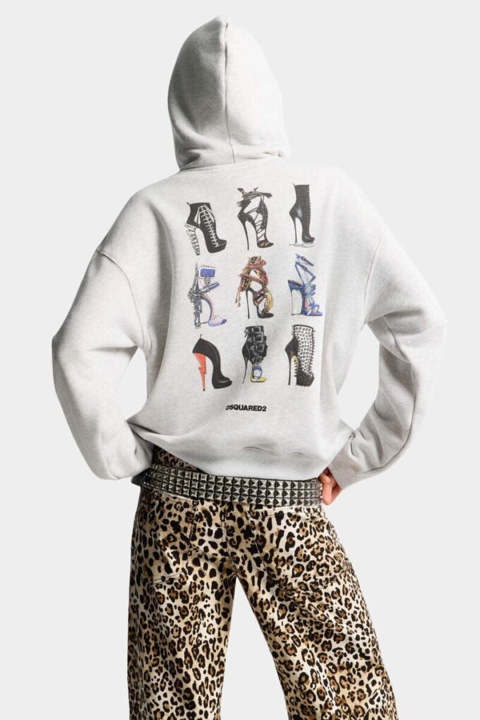 Felpa con cappuccio e zip Iconique Boyfriend Fit