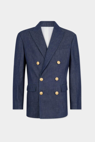 Giacca blazer in denim a doppio petto