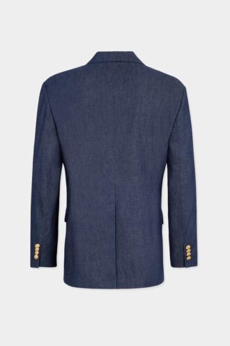 Giacca blazer in denim a doppio petto