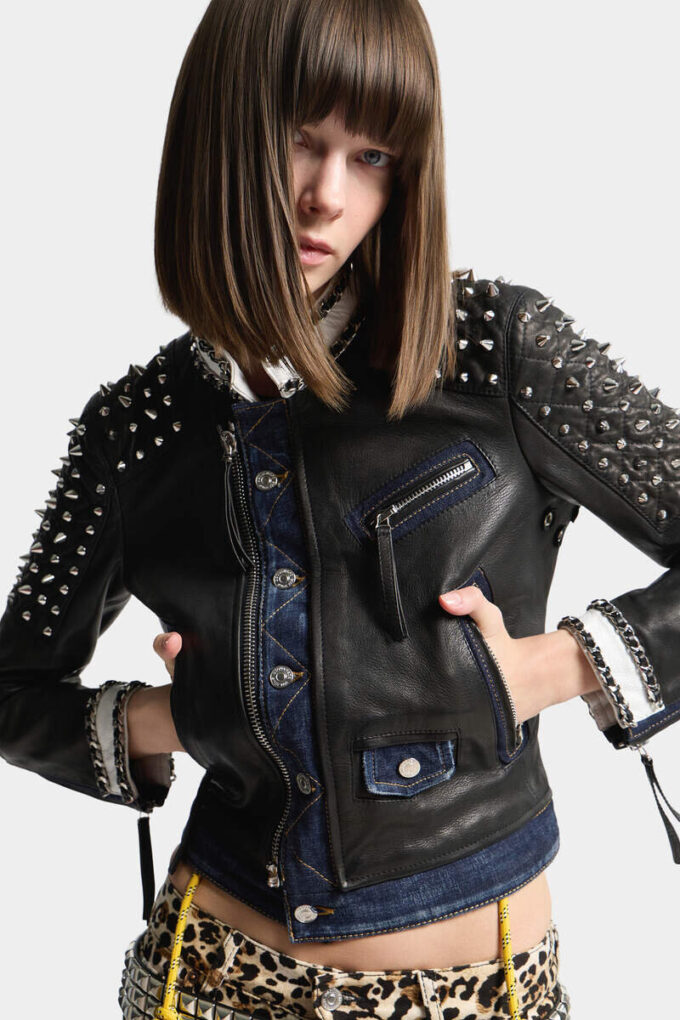 Giacca da motociclista chic e ribelle Giacca da motociclista chic e ribelle