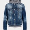 Giacca di jeans con lavaggio strappato medio Giacca di jeans con lavaggio strappato medio