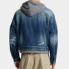 Giacca di jeans con lavaggio strappato medio Giacca di jeans con lavaggio strappato medio