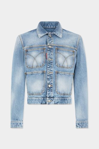 Giacca di jeans in lavaggio Light Diagonale anni ’70