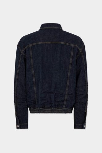 Giacca in jeans con coulisse, lavaggio scuro