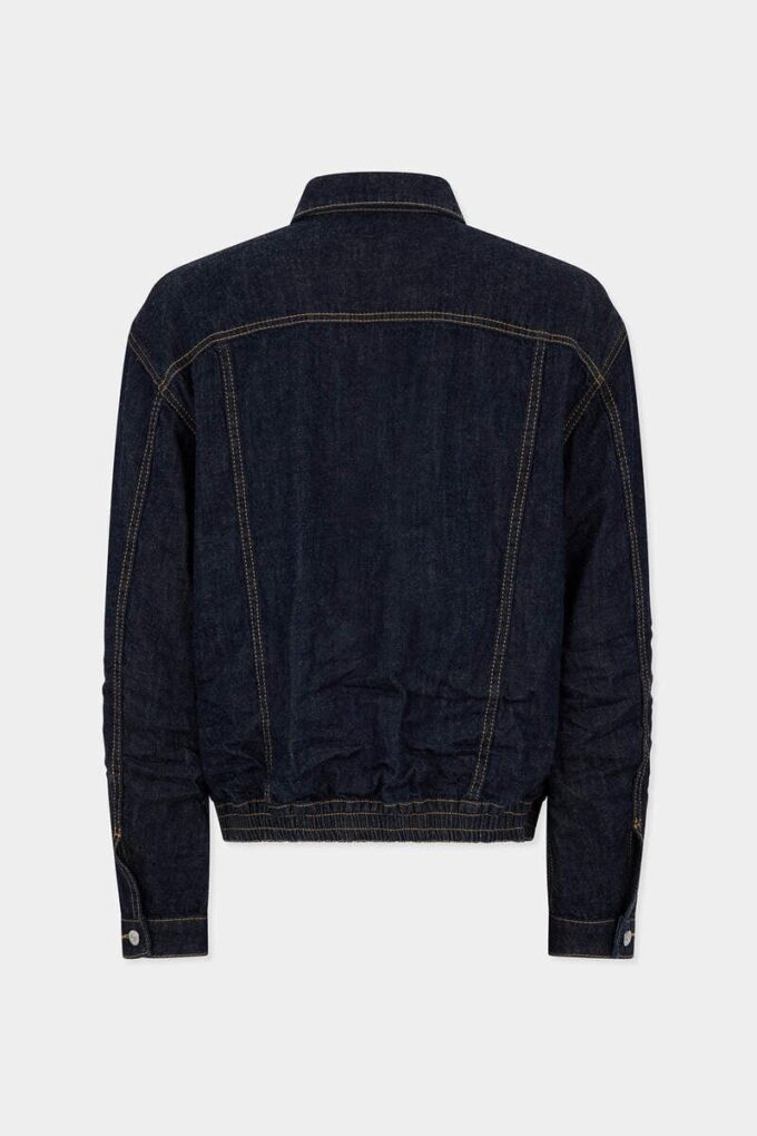 Giacca in jeans con coulisse, lavaggio scuro Giacca in jeans con coulisse, lavaggio scuro