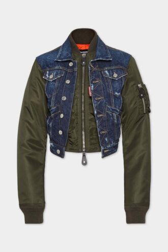 Giacca in jeans ibrida Dark Aviator