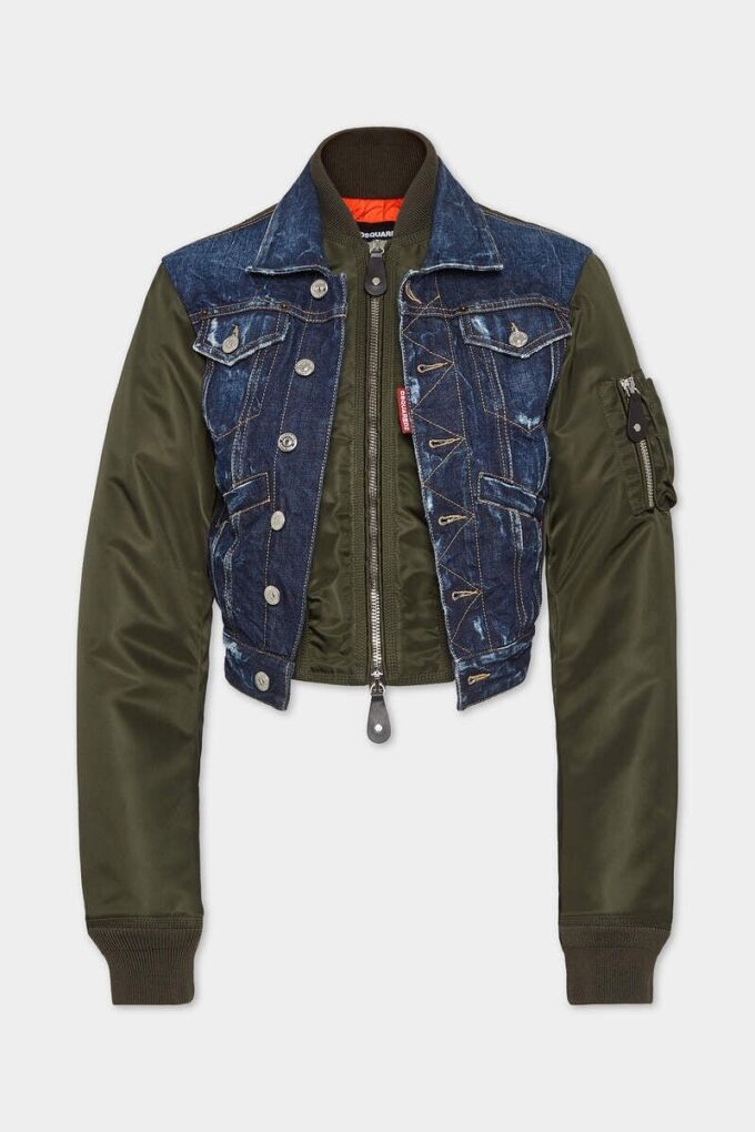 Giacca in jeans ibrida Dark Aviator Giacca in jeans ibrida Dark Aviator