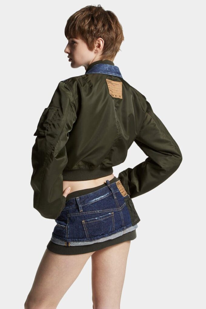 Giacca in jeans ibrida Dark Aviator Giacca in jeans ibrida Dark Aviator