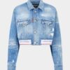 Giacca in Jeans squadrata con lavaggio chiaro Giacca in Jeans squadrata con lavaggio chiaro