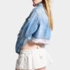 Giacca in Jeans squadrata con lavaggio chiaro Giacca in Jeans squadrata con lavaggio chiaro