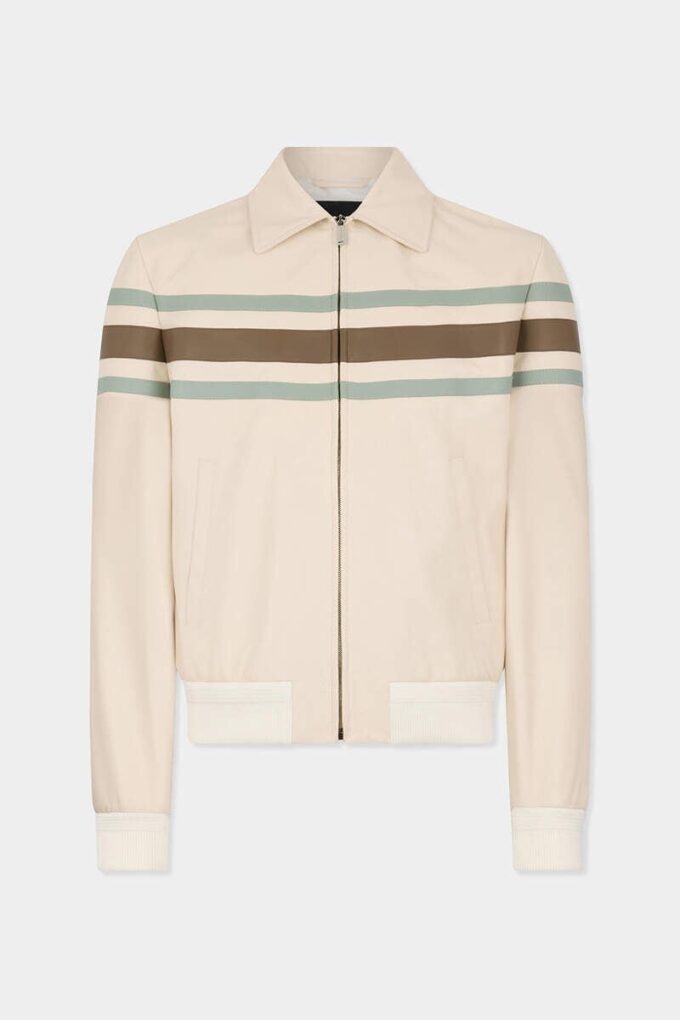 Giacca in pelle in stile preppy Giacca in pelle in stile preppy