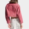 Giacca jeans squadrata in denim Oxford Giacca jeans squadrata in denim Oxford