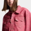 Giacca jeans squadrata in denim Oxford Giacca jeans squadrata in denim Oxford
