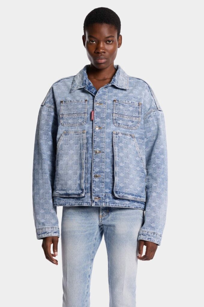 Giacca jeans unisex lavaggio chiaro Giacca jeans unisex lavaggio chiaro