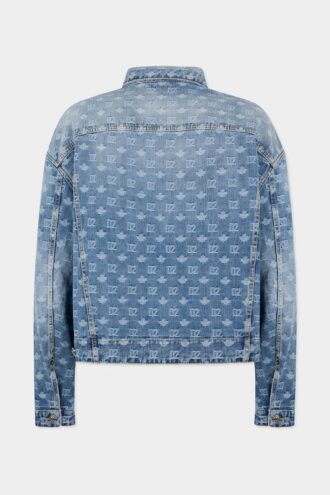 Giacca utility in Jeans con lavaggio chiaro