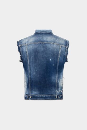 Gilet classico lavato a due colori