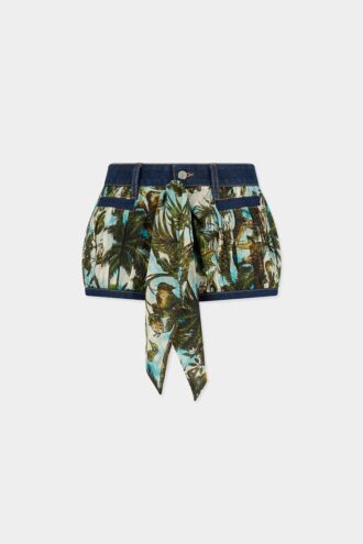 Hot pants a palloncino in mix di denim Monkey Business