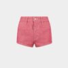 Hot pants a vita alta in denim Oxford Hot pants a vita alta in denim Oxford