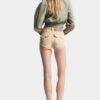 Hot pants a vita alta in denim Oxford Hot pants a vita alta in denim Oxford