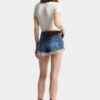 Hot pants da camionista con lavaggio medio Hot pants da camionista con lavaggio medio