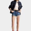 Hot pants da camionista con lavaggio medio Hot pants da camionista con lavaggio medio