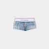 Hot pants in denim chiaro Hot pants in denim chiaro