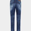 Jeans 642 con lavaggio a macchie rosse medie Jeans 642 con lavaggio a macchie rosse medie