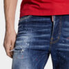 Jeans 642 con lavaggio a macchie rosse medie Jeans 642 con lavaggio a macchie rosse medie