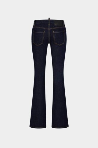 Jeans a zampa media con lavaggio scuro