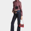 Jeans a zampa media con lavaggio scuro Jeans a zampa media con lavaggio scuro