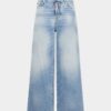 Jeans baggy con lavaggio Light Diagonale Jeans baggy con lavaggio Light Diagonale