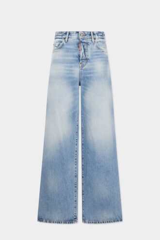 Jeans baggy con lavaggio Light Diagonale