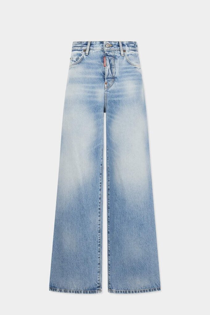 Jeans baggy con lavaggio Light Diagonale Jeans baggy con lavaggio Light Diagonale