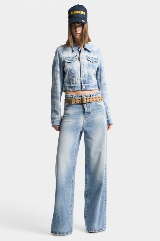 Jeans baggy con lavaggio Light Diagonale Jeans baggy con lavaggio Light Diagonale