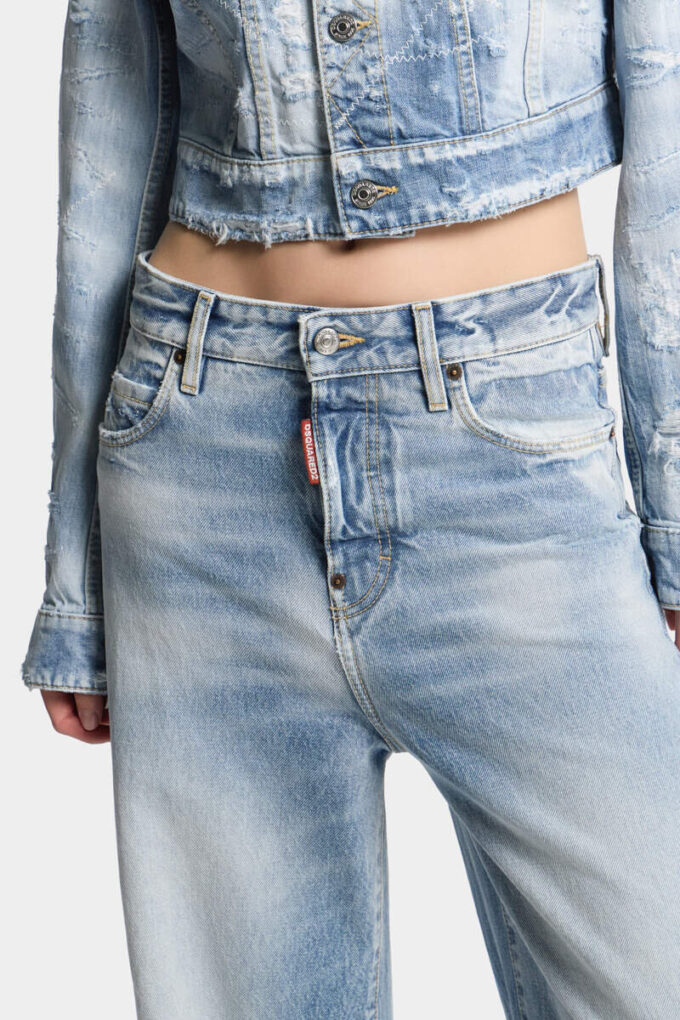 Jeans baggy con lavaggio Light Diagonale Jeans baggy con lavaggio Light Diagonale