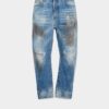 Jeans blu chiaro con effetto sporco Jeans blu chiaro con effetto sporco