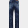 Jeans Boston con lavaggio a macchie rosse medie Jeans Boston con lavaggio a macchie rosse medie