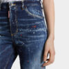 Jeans Boston con lavaggio a macchie rosse medie Jeans Boston con lavaggio a macchie rosse medie