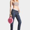Jeans Cool Girl con lavaggio scuro e pulito Jeans Cool Girl con lavaggio scuro e pulito