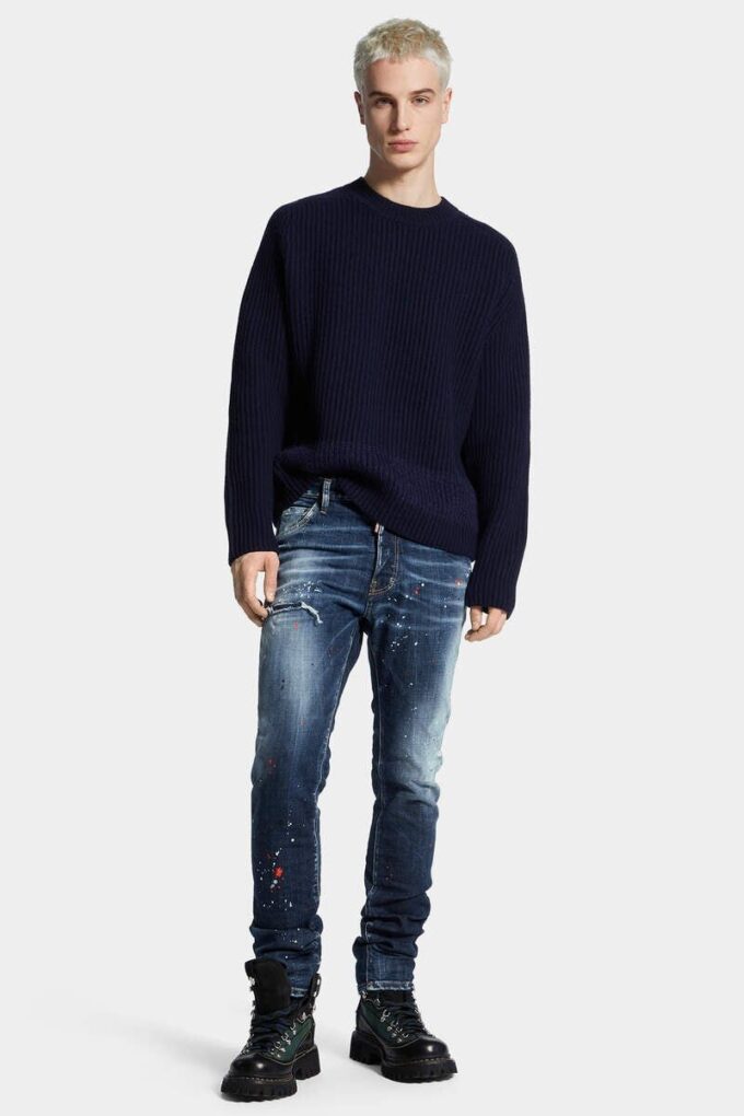 Jeans Cool Guy con pois rossi medi