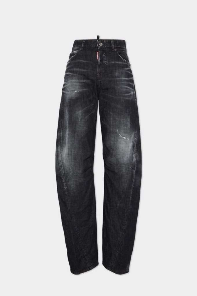 Jeans D2 Twisted con lavaggio nero Jeans D2 Twisted con lavaggio nero