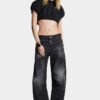 Jeans D2 Twisted con lavaggio nero Jeans D2 Twisted con lavaggio nero