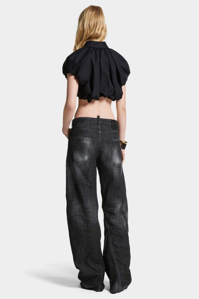 Jeans D2 Twisted con lavaggio nero Jeans D2 Twisted con lavaggio nero