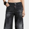 Jeans D2 Twisted con lavaggio nero Jeans D2 Twisted con lavaggio nero