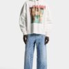 Jeans da carpentiere larghi con lavaggio chiaro