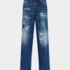 Jeans da viaggio baggy con lavaggio strappato medio Jeans da viaggio baggy con lavaggio strappato medio
