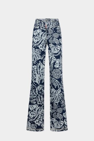 Jeans Dalma con lavaggio Dark Flower