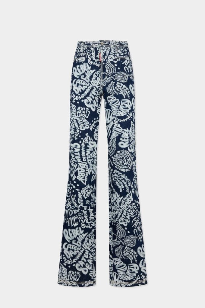 Jeans Dalma con lavaggio Dark Flower Jeans Dalma con lavaggio Dark Flower